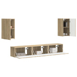 TV Cabinet Set Wall-mounted 5 pcs Sonoma Oak Engineered Wood 3409071
