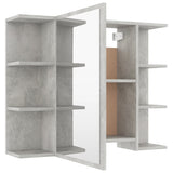 ZNTS Bathroom Mirror Cabinet Concrete Grey 80x20.5x64 cm Engineered Wood 802610