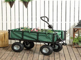 114L Steel Frame Garden Cart Trolley - Green T3398P315849