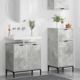Bathroom Furniture Set with Drawer 2 pcs Concrete Grey 3393096