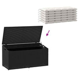 Garden Storage Box Black 110x50x58 cm Poly Rattan 4104069