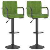 Bar Stools 2 pcs Light Green Velvet 334661