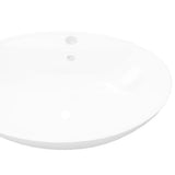 Luxury Ceramic Basin Oval with Overflow and Faucet Hole 140678