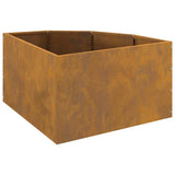 Corner Planter Rusty 60 x 60 x 35 cm Weathering steel 883646