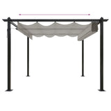 Garden Gazebo with Retractable Roof 3x3 m Cream 318534