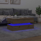 Coffee Table with LED Lights Artisian Oak 90x50x40 cm 857719