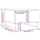 Coffee Table White 55x55x36.5 cm Engineered Wood 830764
