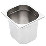 Gastronorm Containers 8 pcs GN 1/6 150 mm Stainless Steel 50908