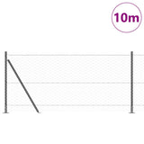 Welded Wire Fence with Concrete Base 10 x 0.8 m 3353620