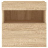 TV Wall Cabinets with LED Lights 2 pcs Sonoma Oak 40x30x40 cm 837174