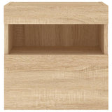 TV Wall Cabinets with LED Lights 2 pcs Sonoma Oak 40x30x40 cm 837174