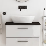 Bathroom Countertop Dark Brown 80x40x2 cm Treated Solid Wood 3156212