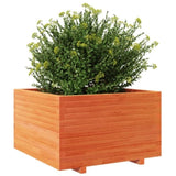 Garden Planter Wax Brown 80x80x49.5 cm Solid Wood Pine 3282531