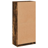 Highboard with Doors Smoked Oak 68x37x142 cm Engineered Wood 3295868