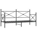 Day Bed without Mattress Black 80x200 cm Steel 4104666