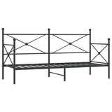 Day Bed without Mattress Black 80x200 cm Steel 4104666