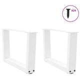 Coffee Table Legs V-Shape 2 pcs White 50x cm Steel 4012609