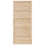 Barn Door Natural 100 x 2.5 x 208 cm Solid Pine Wood 42047135