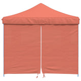 Foldable Party Tent Pop-Up with 4 Sidewalls Terracotta 4004933