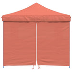 ZNTS Foldable Party Tent Pop-Up with 4 Sidewalls Terracotta 4004933