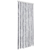 241224 Insect Curtain Grey and White 90x220 cm Chenille