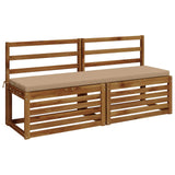 2-Piece Bench Cushions SOEST 2 pcs 100% Polyester Sand 949031
