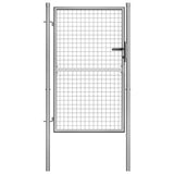 Garden Gate Galvanised Steel 100x125 cm Silver 144757