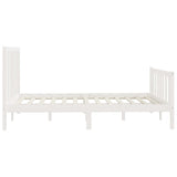 Bed Frame without Mattress White 140x200 cm Solid Wood 3106834