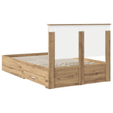 Bed Frame with Drawer Artisan Oak 120 x 200 cm Engineered Wood 3409684