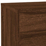 Bedside Cabinet with LED Lights Brown Oak 70x36x40.5 cm 836783