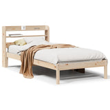 Bed Frame without Mattress 75x190 cm Small Single Solid Wood Pine 3306525