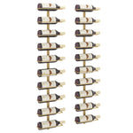 ZNTS Wall-mounted Wine Rack for 10 Bottles 2 pcs Gold Metal 340907