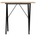 ZNTS Dining Table X-Frame 80x50x75 cm Solid Wood Pine and Steel 3282694