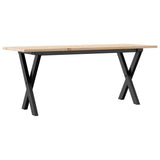Coffee Table X-Frame 110x40x45 cm Solid Wood Pine and Steel 3282689