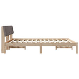 Bed frame Brown and taupe 180 x 200 cm Solid pine wood 3394346