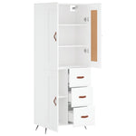 Highboard White 69.5x34x180 cm Engineered Wood 3199977