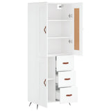 Highboard White 69.5x34x180 cm Engineered Wood 3199977