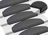 Stair Mats 30 pcs 65x24x4 cm Anthracite Half Round Large 3365749