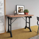 Dining Table 110x65x82 cm Solid Wood Fir and Iron 340769