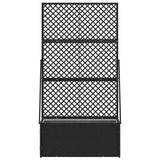 Garden Trellis Planter Black 70 x 30 x 135 cm Metal 366616
