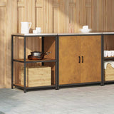 Kitchen Storage Set HATTEM 2 pcs Rusty Steel 3392686
