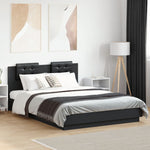 ZNTS Bed Frame without Mattress Black 120x200 cm 3209927