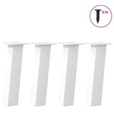 Coffee Table Legs 4 pcs White 30 cm Steel 4012497