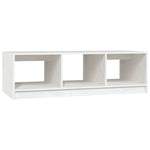 Coffee Table White 110x50x34 cm Solid Pinewood 809913