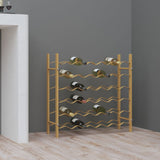 Wine Rack for 36 Bottles Gold Metal 340911