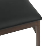 Dining Chair 2 pcs Light Brown and Black Solid Rubber Wood 42020493