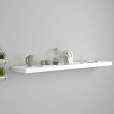 Floating Wall Shelf White 120x23.5x3.8 cm MDF 323820