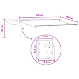 Electric Retractable Awning Taupe 100% Polyester and Aluminium 3425981
