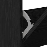 Shoe Cabinet Black Oak 80 x 21 x 125.5 cm Engineered Wood 869104