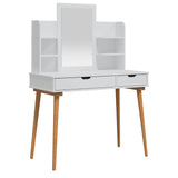 Dressing Table Set FAUSKE 4 pcs White 100 x 50 x 143 cm 3438583